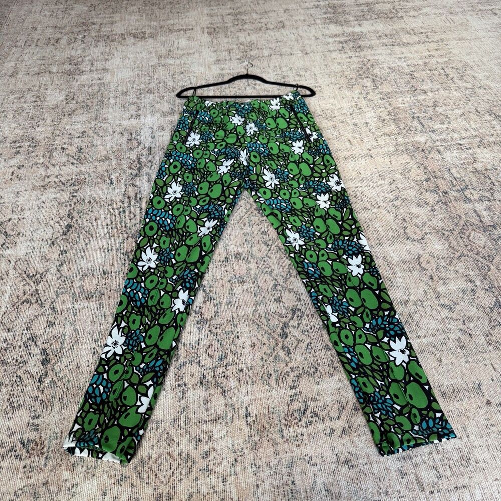 Balenciaga Paris Spring 2017 Floral Print Legging Dress Pant Green Blue XL $1090 - Picture 6 of 14